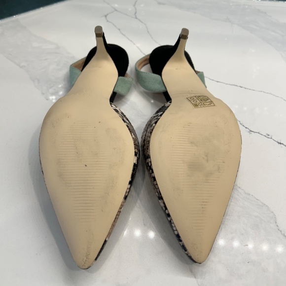 Animal Print Leather and Suede heels size 8 New - Picture 4 of 5